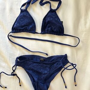 DORINA Navy Crochet Bikini Set